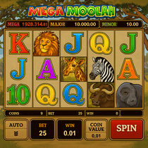 Casinova - Mega Moolah Jackpot Slot von Microgaming