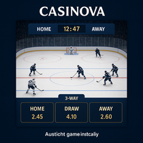 Casinova - Eishockey Sportwetten mit Cashout-Option